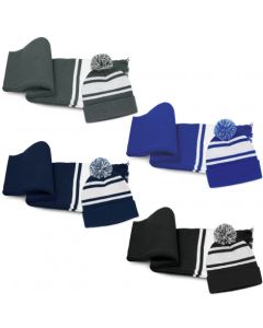 Commodore Scarf and Beanie with Pom Pom Set